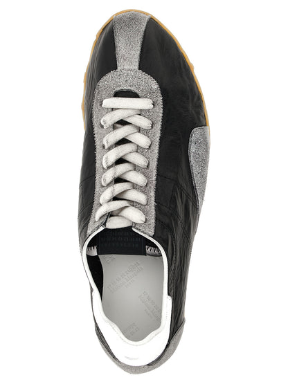 Athletic Sneakers Maison Margiela men capra leather & cashmere multicolor & signature featuring a avant-garde Men's Athletic Capra Leather & Cashmere Sneakers design with a avant-garde athletic style for a refined finish.