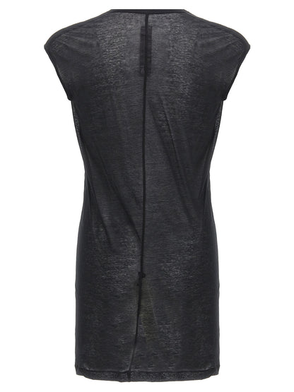 T-Shirt by Rick Owens for men in cotton black & transparent showcases a chic silhouette, artfully detailed with a chic v-neck neckline and for a chic finish.