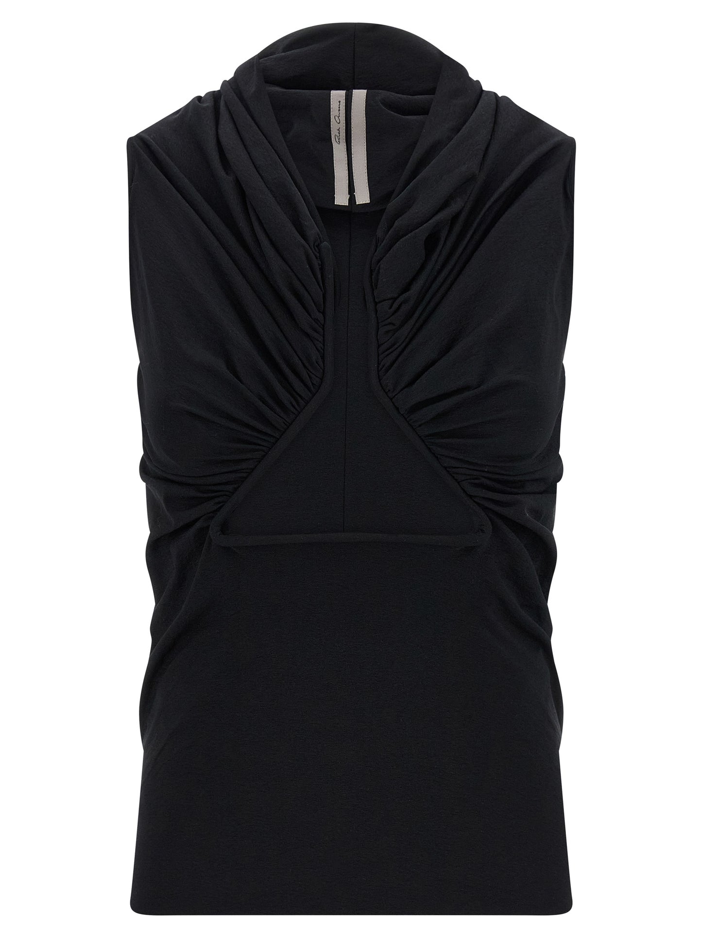 Tank Top by Rick Owens for women in stretch cotton & nylon black showcases a streamlined Women's STretch Cotton & Nylon Tank Top design with a streamlined sleeveless and .