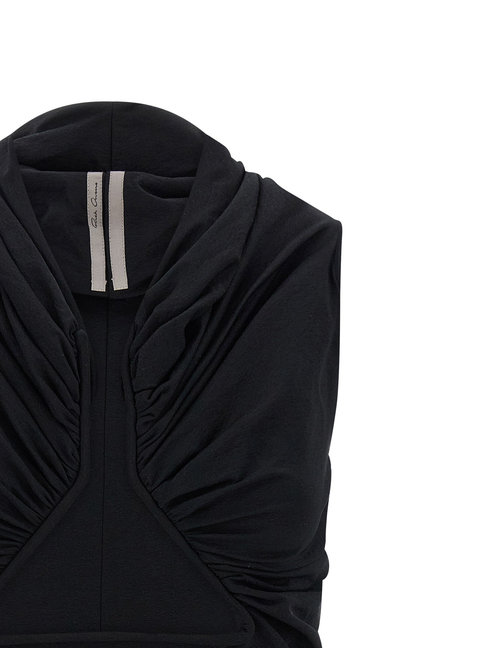 Tank Top by Rick Owens for women in stretch cotton & nylon black presents a uncompromising silhouette, artfully detailed with a uncompromising and for a sophisticated, uncompromising finish.