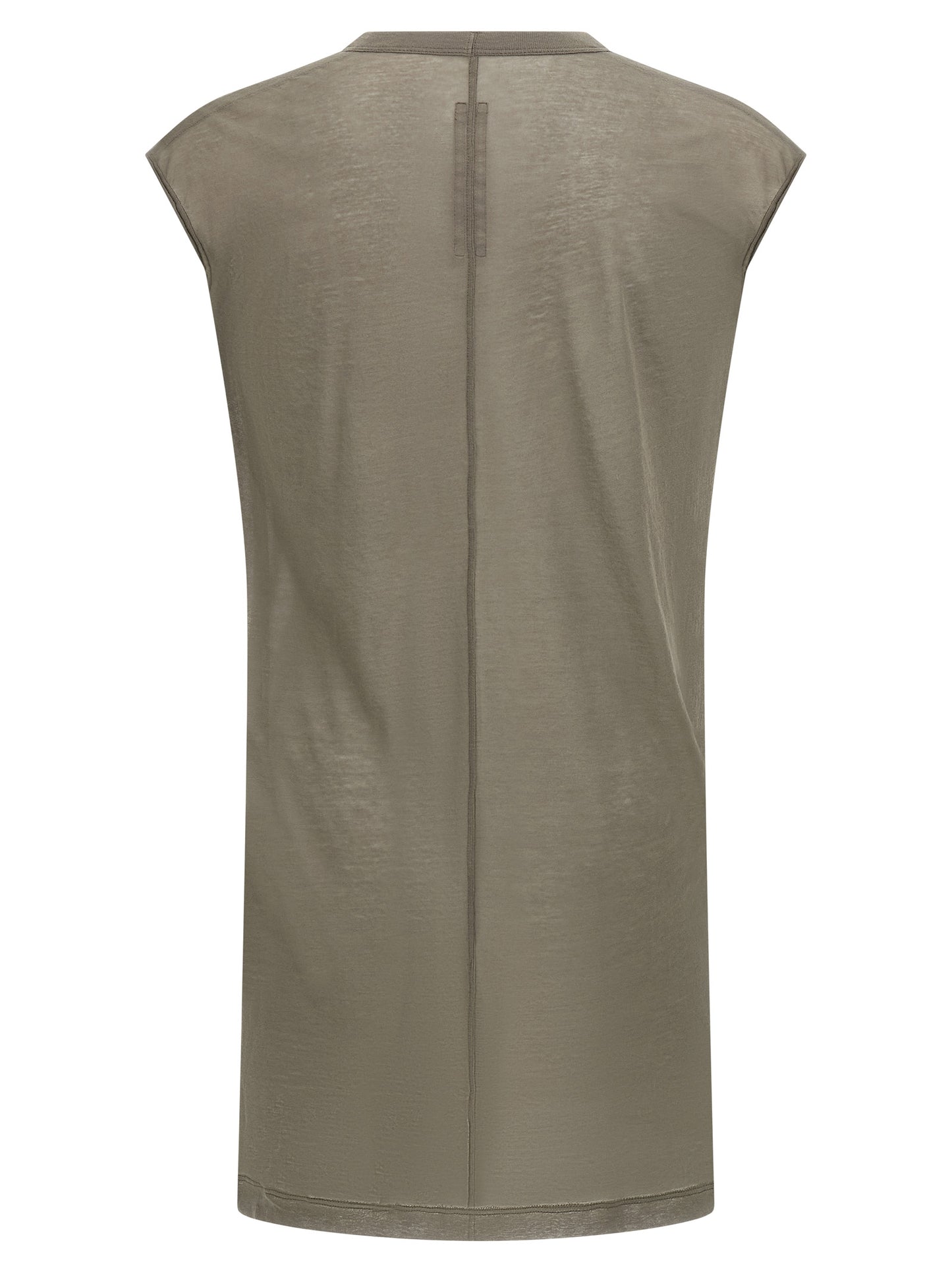 T-Shirt by Rick Owens for men in cotton gray & transparent features an on trend silhouette, perfectly showcasing a on trend and v-neck neckline for an elevated aesthetic.