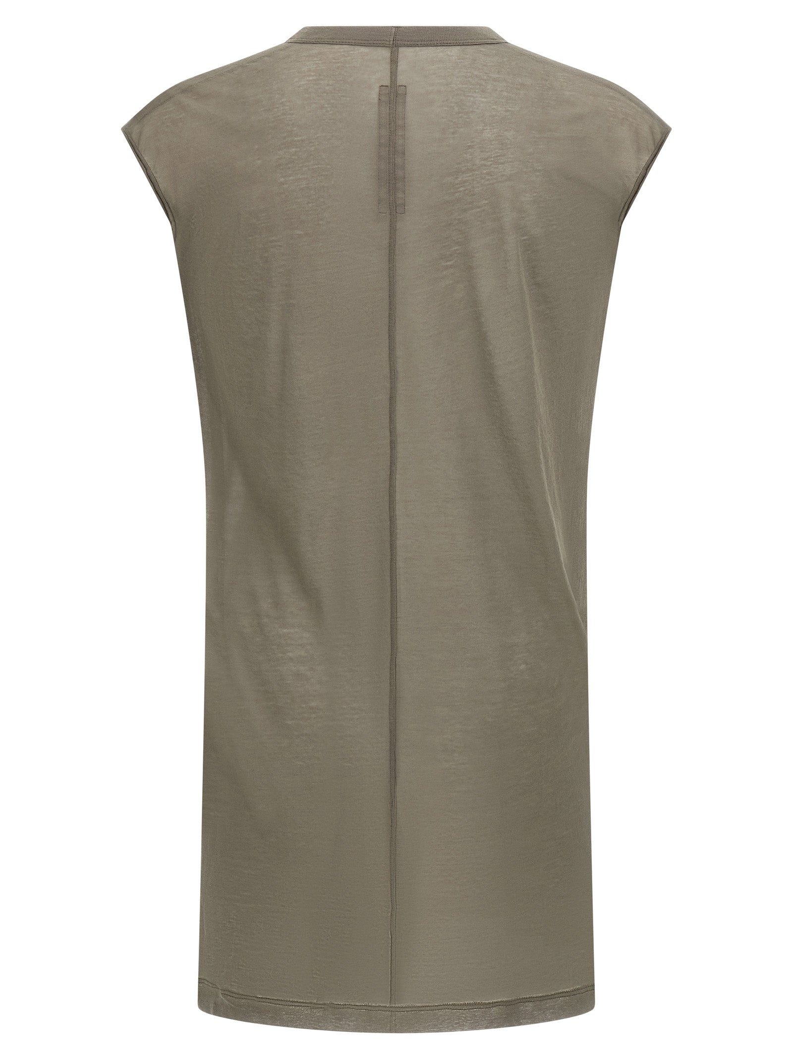 T-Shirt by Rick Owens for men in cotton gray & transparent features an on trend silhouette, perfectly showcasing a on trend and v-neck neckline for an elevated aesthetic.