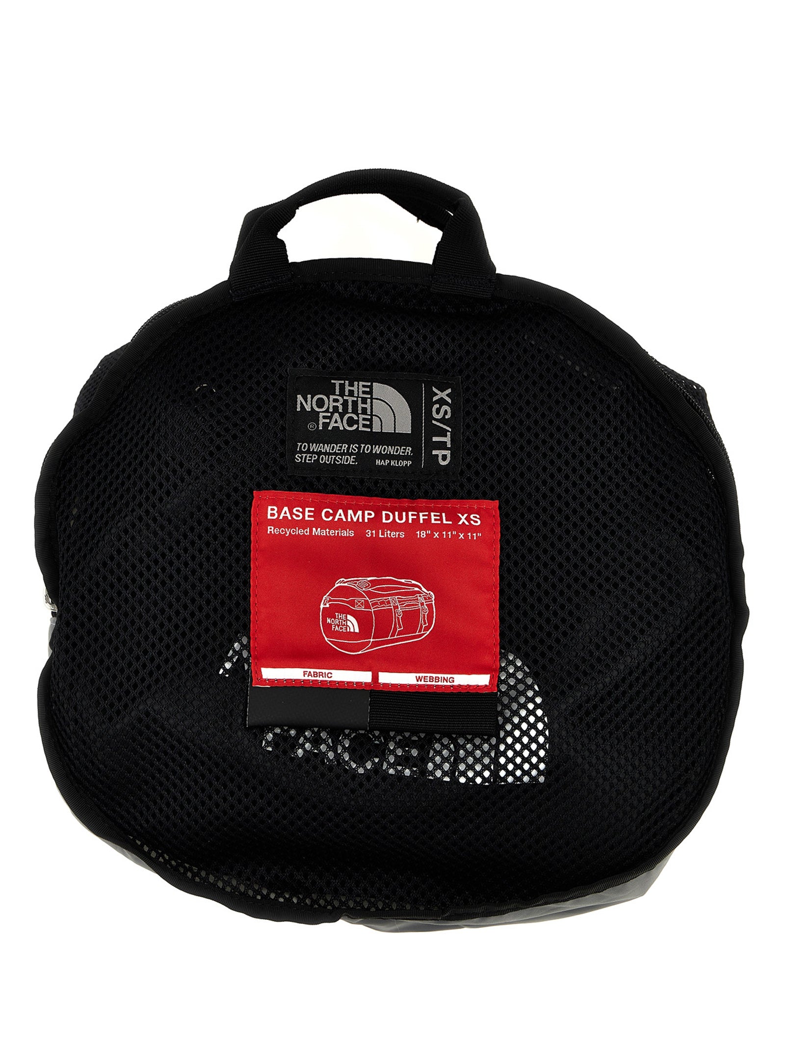 Travel Backpack by The North Face for unisex in lyocell polyester mesh black showcases an architectural Base Camp Duffel Lyocell Polyester Mesh Travel Backpack design, featuring a secure , ample , and architectural backpack-strap, adjustable-strap & handle for a sophisticated look.