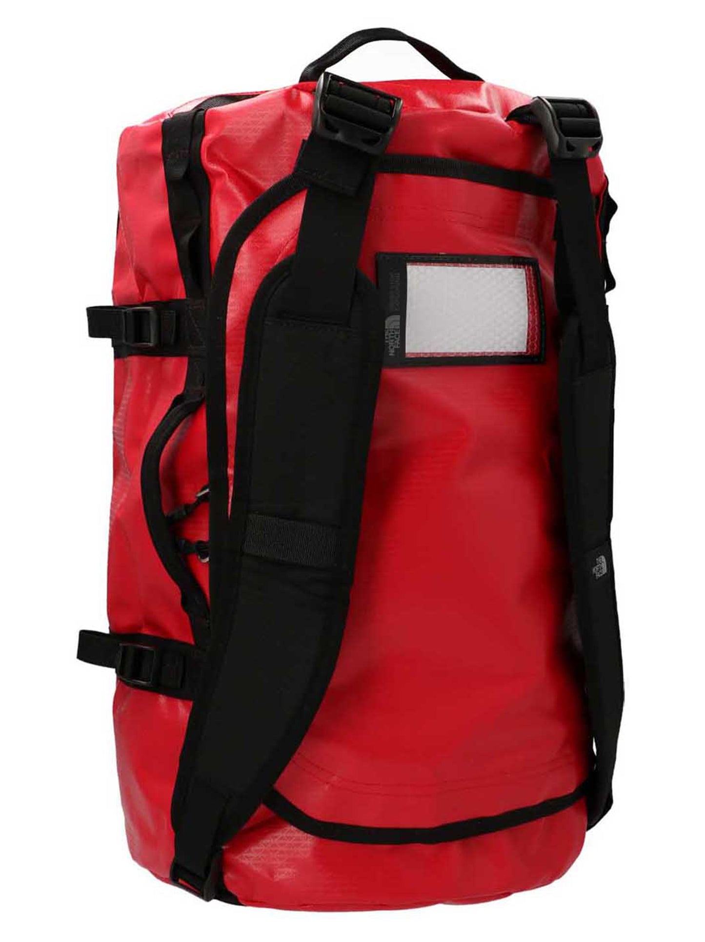Backpack by The North Face for unisex in lyocell polyester mesh multicolor, red & transparent features a fashionable silhouette, showcasing the Base Camp Duffel Lyocell Polyester Mesh Backpack design with a secure , ample document-holder, and versatile backpack-strap, adjustable-strap & handle.