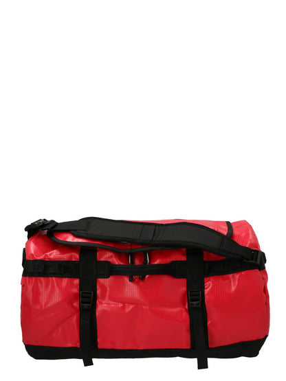 Backpack by The North Face for unisex in lyocell polyester mesh multicolor, red & transparent features an ultra-portable silhouette from the Base Camp Duffel Lyocell Polyester Mesh Backpack range, with a secure , ample document-holder, and versatile backpack-strap, adjustable-strap & handle.