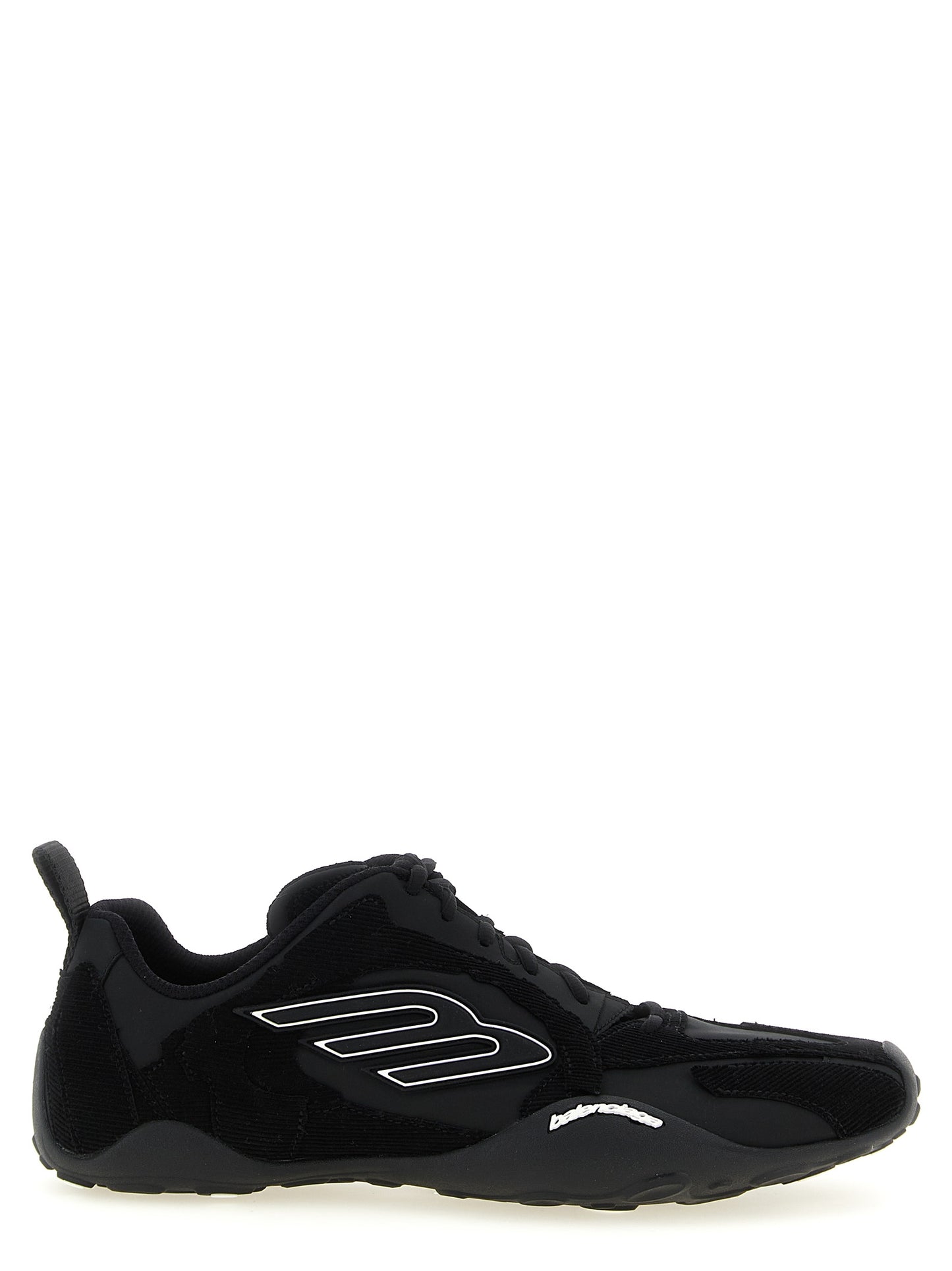 Balenciaga Men's Athletic Polyester & Cotton Sneakers - Black Patterned