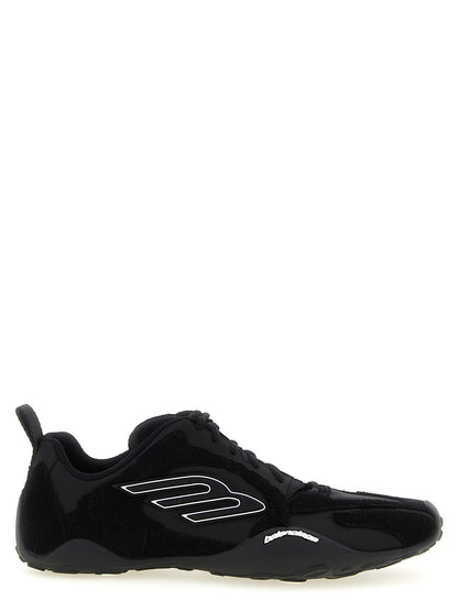 Balenciaga Men's Athletic Polyester & Cotton Sneakers - Black Patterned