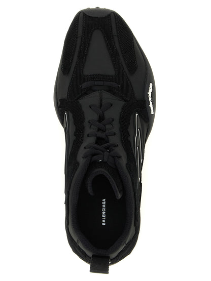 Balenciaga Men's Athletic Polyester & Cotton Sneakers - Black Patterned