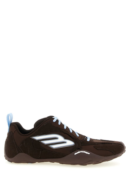 Athletic Sneakers by Balenciaga for men in polyester & cotton brown & patterned presents a sleek silhouette, perfectly capturing the athletic style essence of Men's Athletic Polyester & Cotton Sneakers with its sleek design and premium finish.