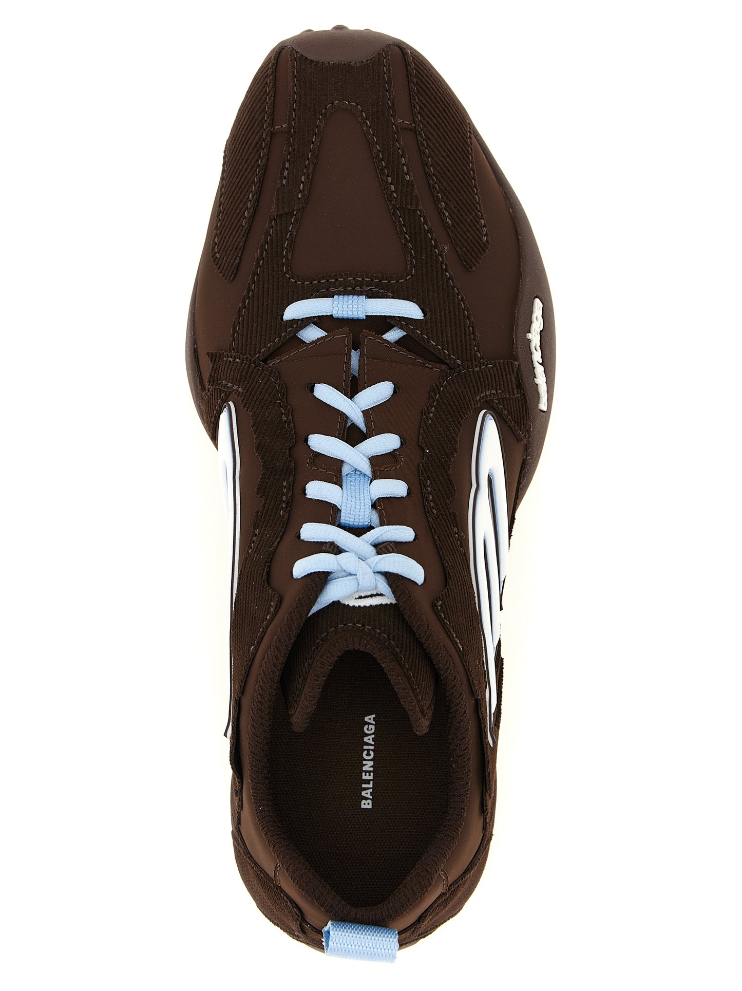 Athletic Sneakers by Balenciaga for men in polyester & cotton brown & patterned features an effortless chic silhouette, showcasing the signature athletic style of the Men's Athletic Polyester & Cotton Sneakers collection with a truly effortless chic finish.