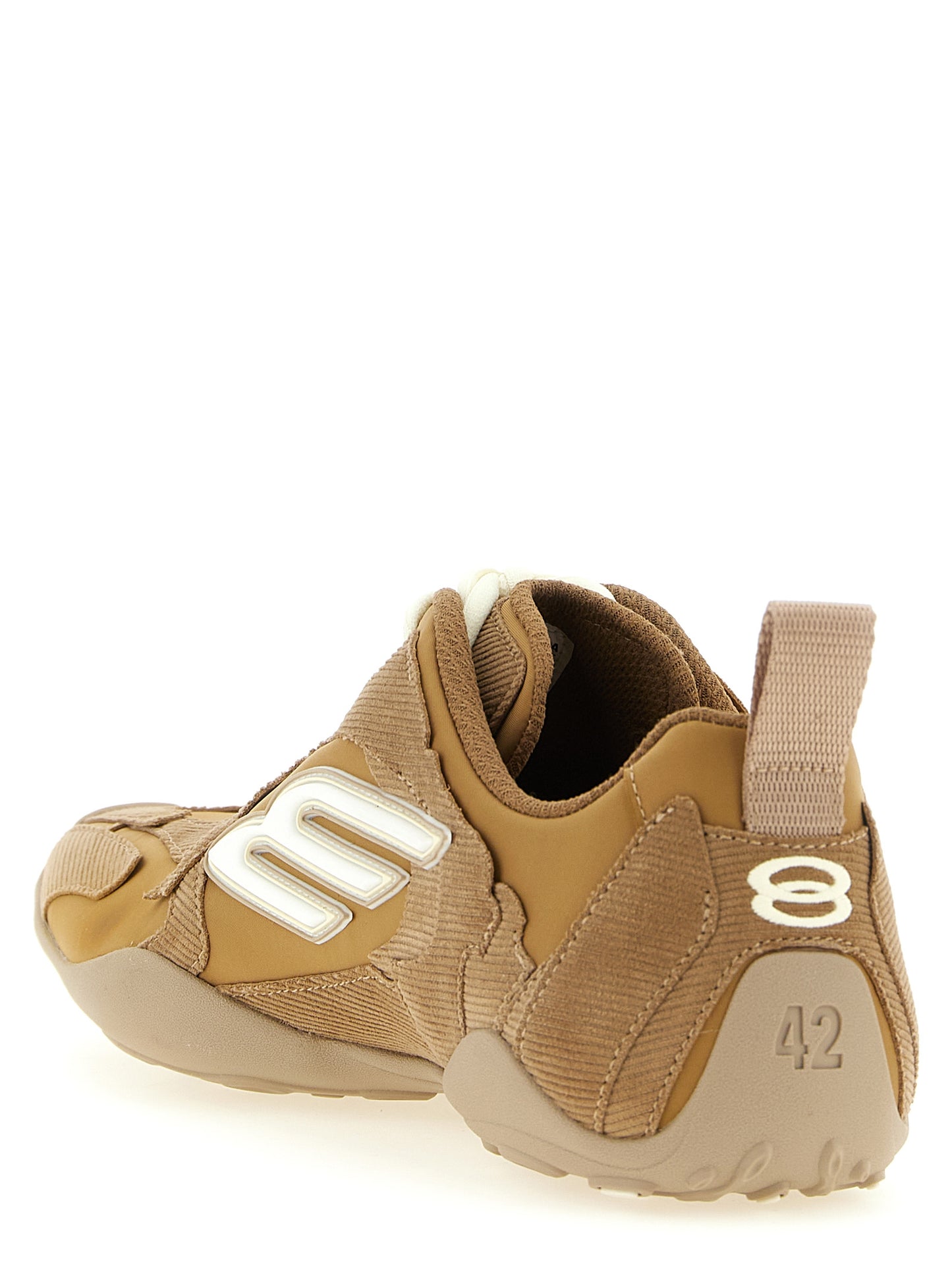 Athletic Sneakers by Balenciaga for men in polyester & cotton beige & patterned showcases a architectural silhouette, artfully capturing the essence of the Men's Athletic Polyester & Cotton Sneakers with its signature architectural athletic style construction.