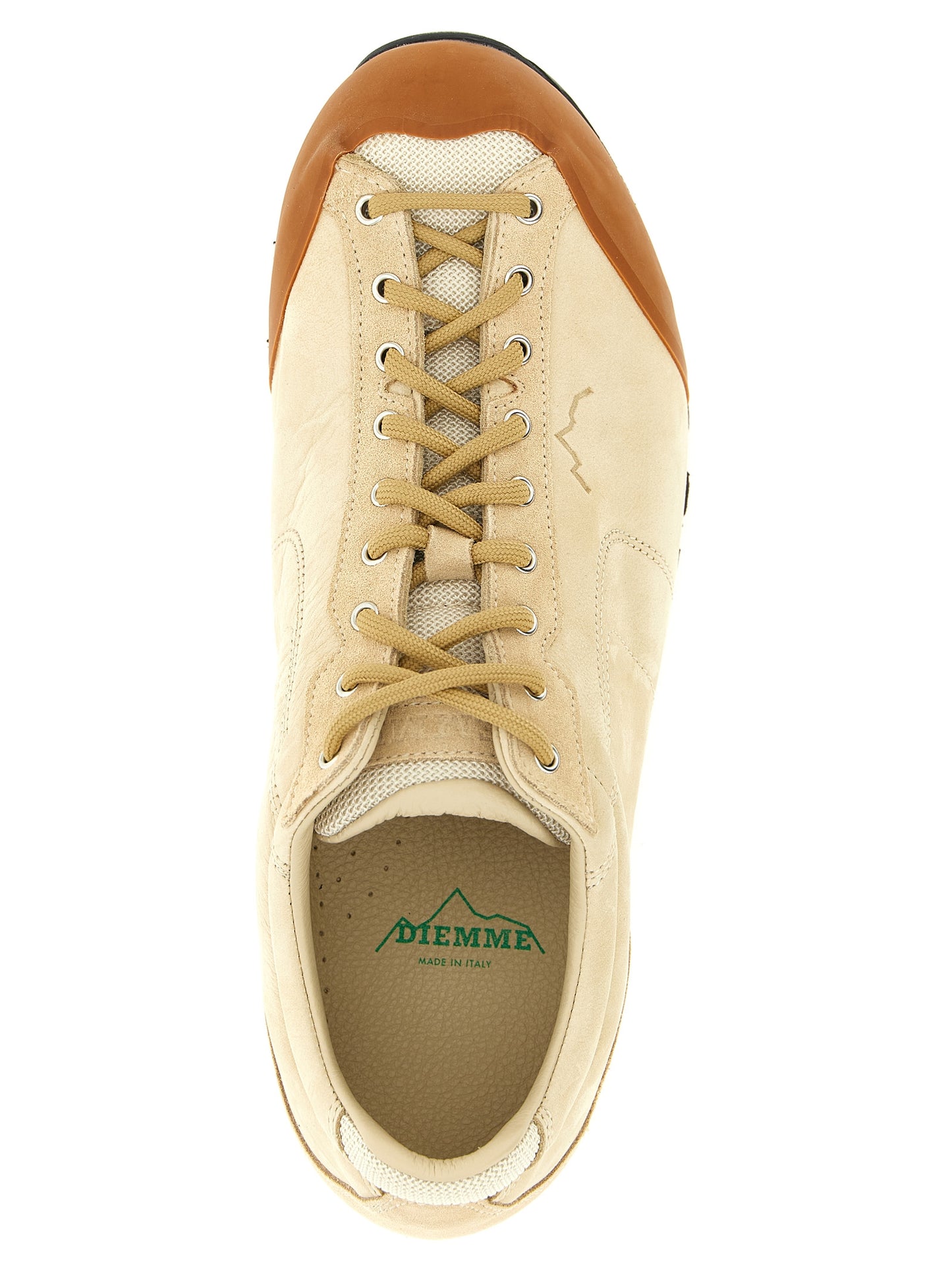 Athletic Sneakers by Diemme for men in polyester nubuck leather beige showcases a architectural silhouette, artfully capturing the essence of the Men's Athletic Polyester Nubuck Leather Sneakers with its signature architectural athletic style construction.