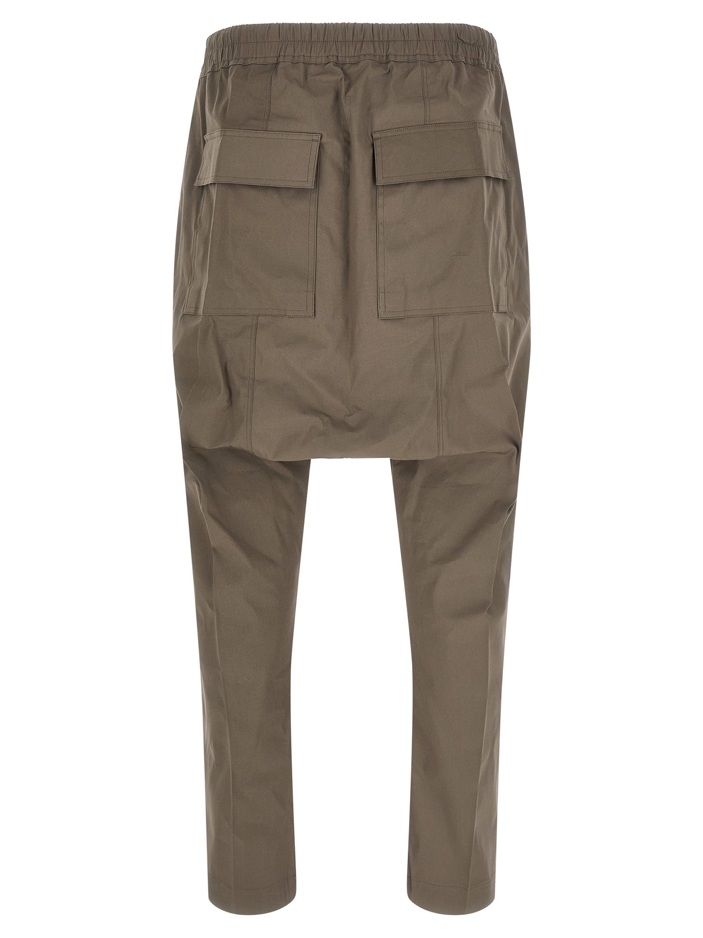 Casual Pants by Rick Owens for men in stretch cotton gray features a polished silhouette with a polished , reaching a polished long and finished with a polished .