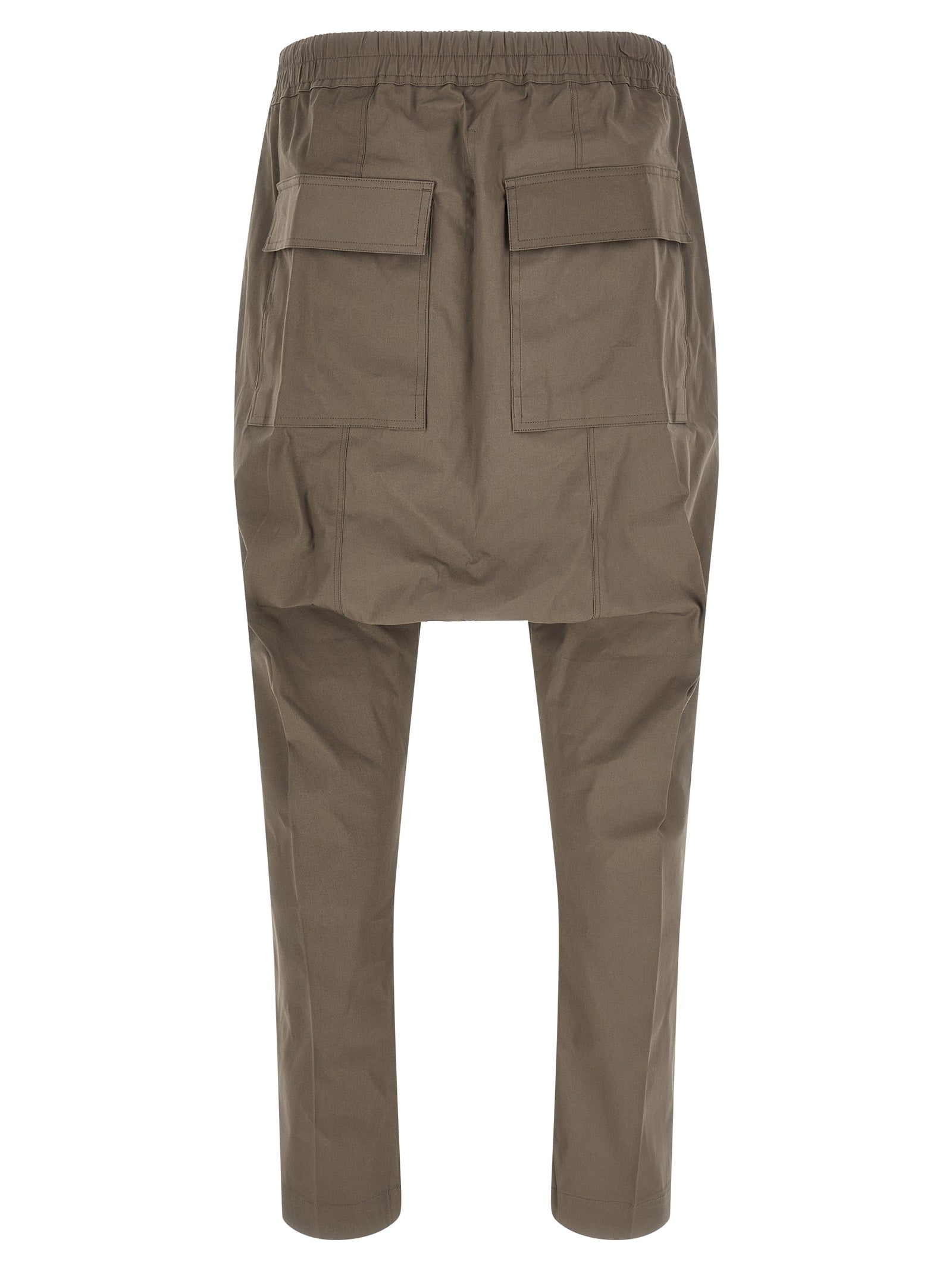 Casual Pants by Rick Owens for men in stretch cotton gray features a polished silhouette with a polished , reaching a polished long and finished with a polished .