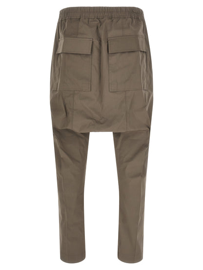 Casual Pants by Rick Owens for men in stretch cotton gray features a polished silhouette with a polished , reaching a polished long and finished with a polished .