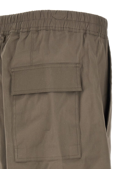 Casual Pants by Rick Owens for men in stretch cotton gray presents a tailored silhouette, showcasing a tailored and long cut with a refined for a truly tailored aesthetic.