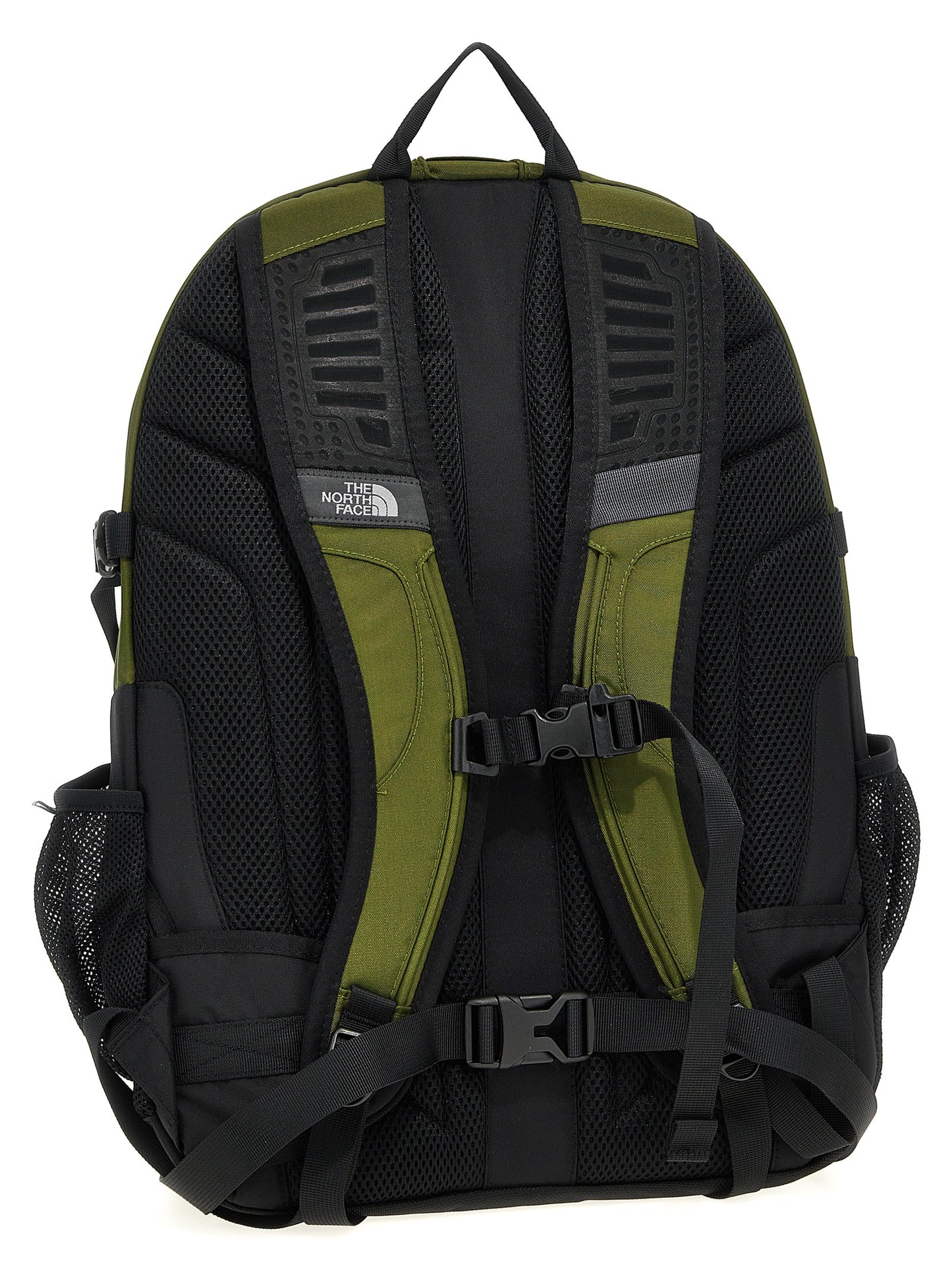 Backpack by The North Face for unisex in nylon & mesh bicolour & green features an ultra-portable silhouette from the Borealis Classic Nylon & Mesh Backpack range, with a secure , ample laptop-compartment, and versatile backpack-strap & adjustable-strap.