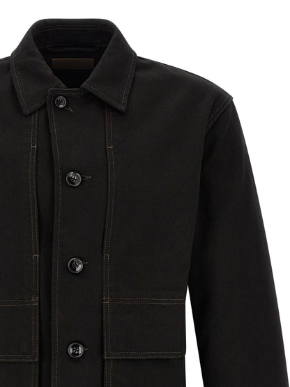 Lemaire Black Cotton Denim Jacket