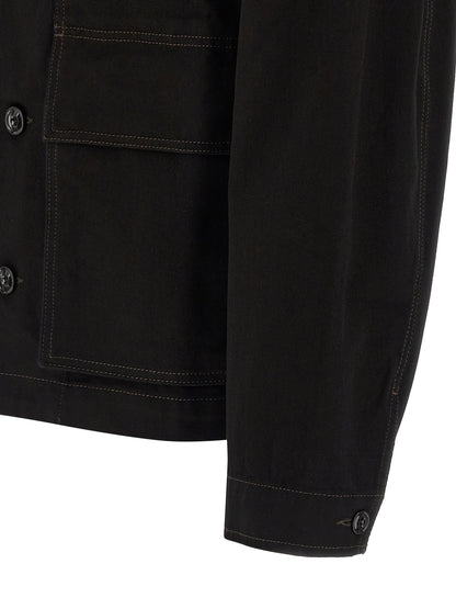Lemaire Black Cotton Denim Jacket