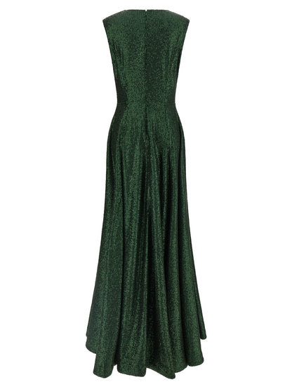 Norma Kamali Bicolor Polyester Long Dress