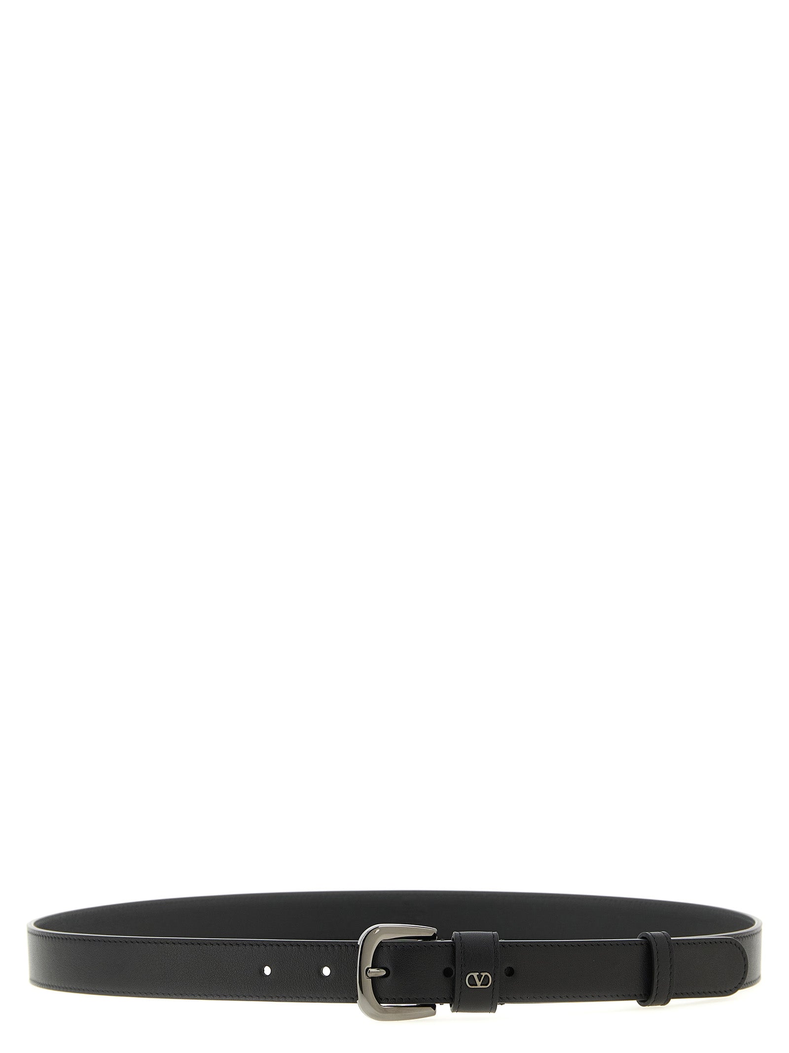 Belt by Valentino Garavani for men in calfskin leather black & signature presents a artisanal silhouette from the V Logo Calfskin Leather Belt collection, showcasing an artisanal design and refined craftsmanship for a artisanal look.