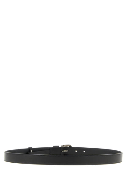Belt by Valentino Garavani for men in calfskin leather black & signature features a bohemian chic silhouette, showcasing the bohemian chic V Logo Calfskin Leather Belt design with a sophisticated bohemian chic finish.