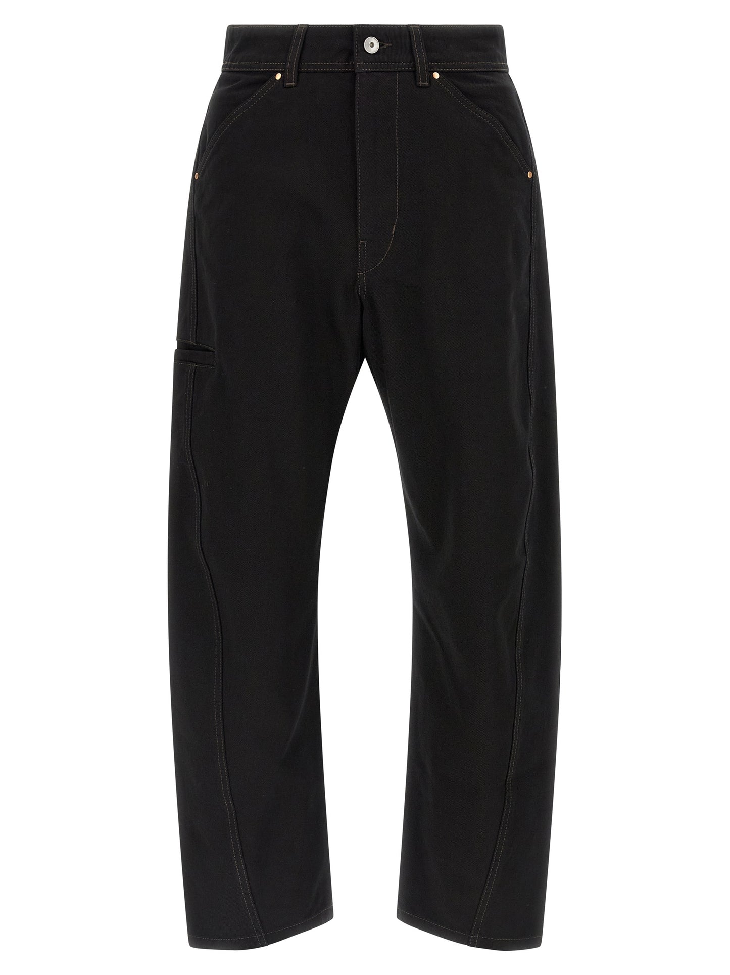 Lemaire Men's Relaxed Fit Cotton Denim Jeans - Black