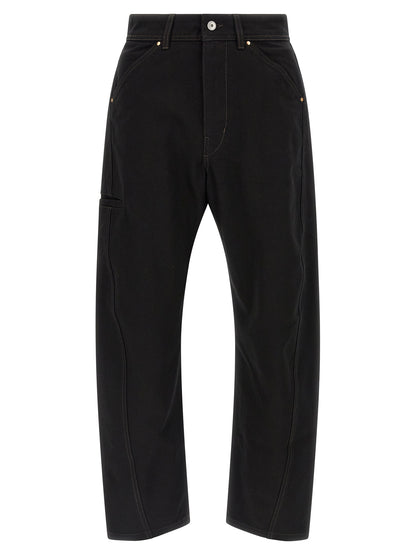 Lemaire Men's Relaxed Fit Cotton Denim Jeans - Black