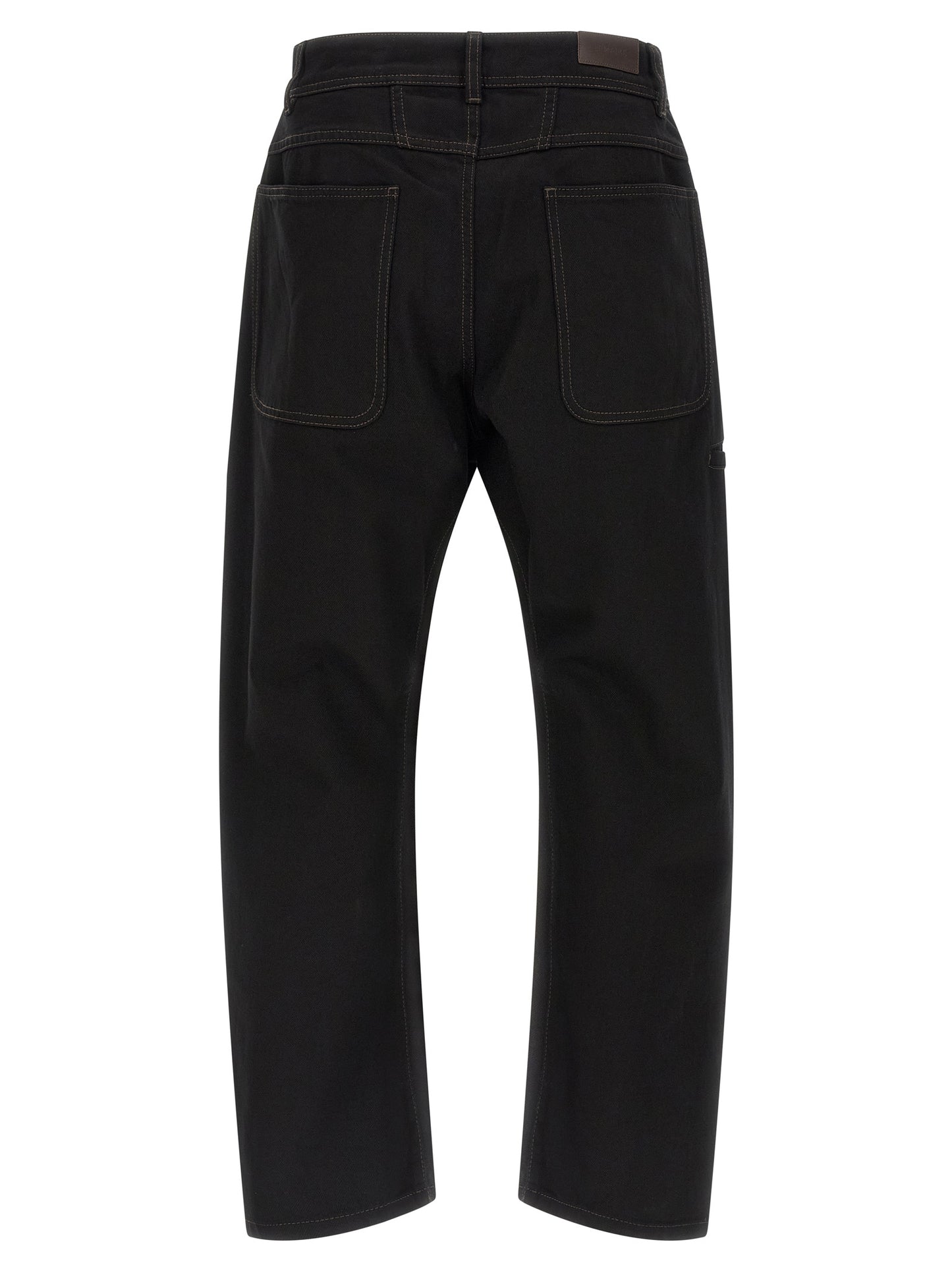 Lemaire Men's Relaxed Fit Cotton Denim Jeans - Black