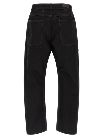 Lemaire Men's Relaxed Fit Cotton Denim Jeans - Black