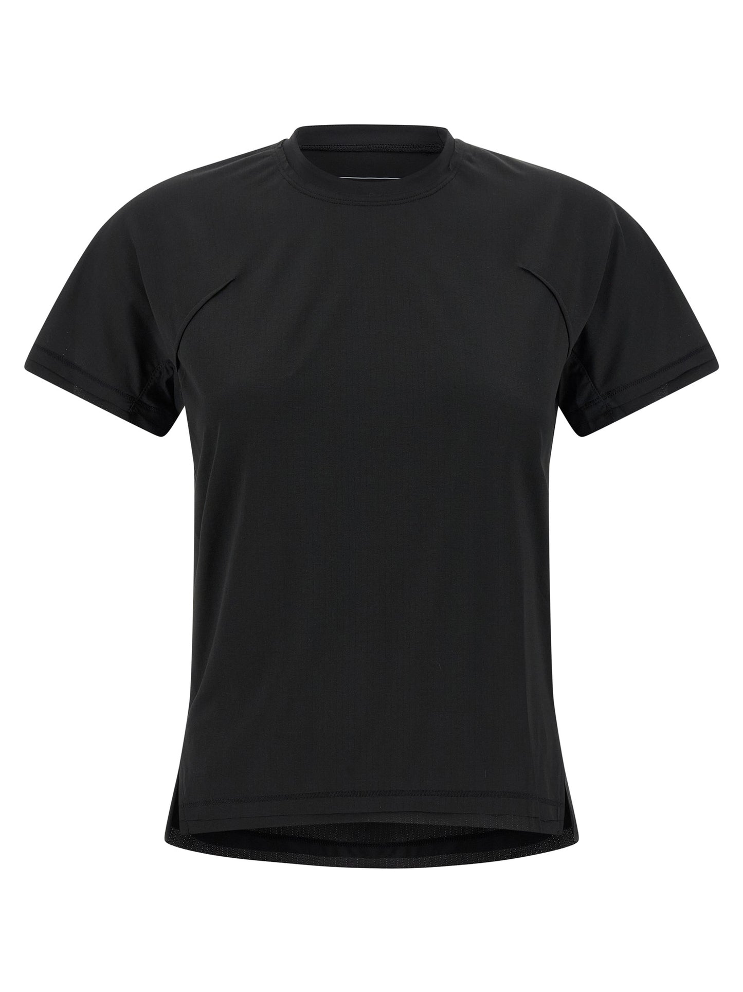 Activewear T-Shirt by Y-3 for women in polyester black features a sporty silhouette with short-sleeve and crew neckline, showcasing innovative for a sporty finish.