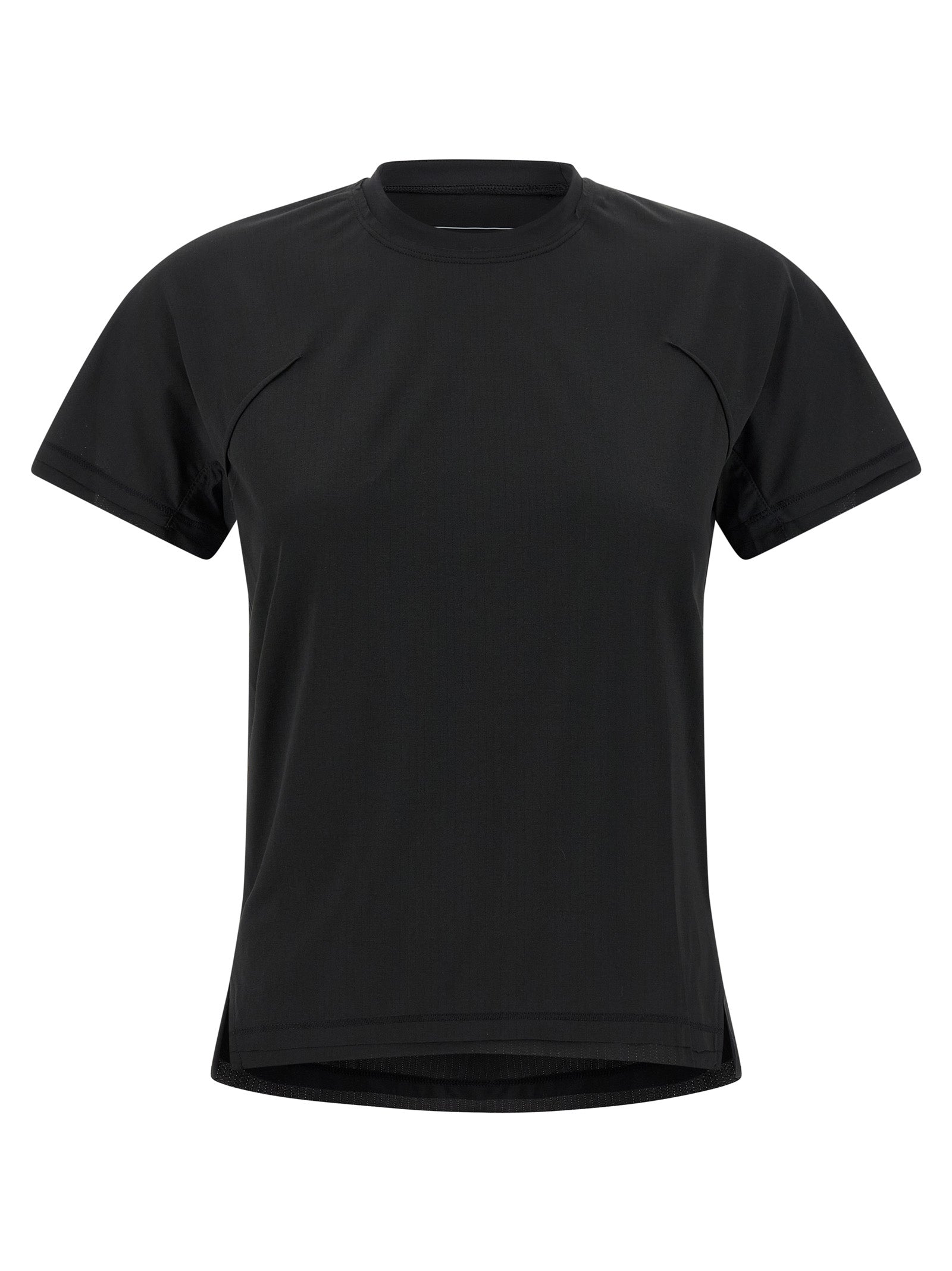 Activewear T-Shirt by Y-3 for women in polyester black features a sporty silhouette with short-sleeve and crew neckline, showcasing innovative for a sporty finish.