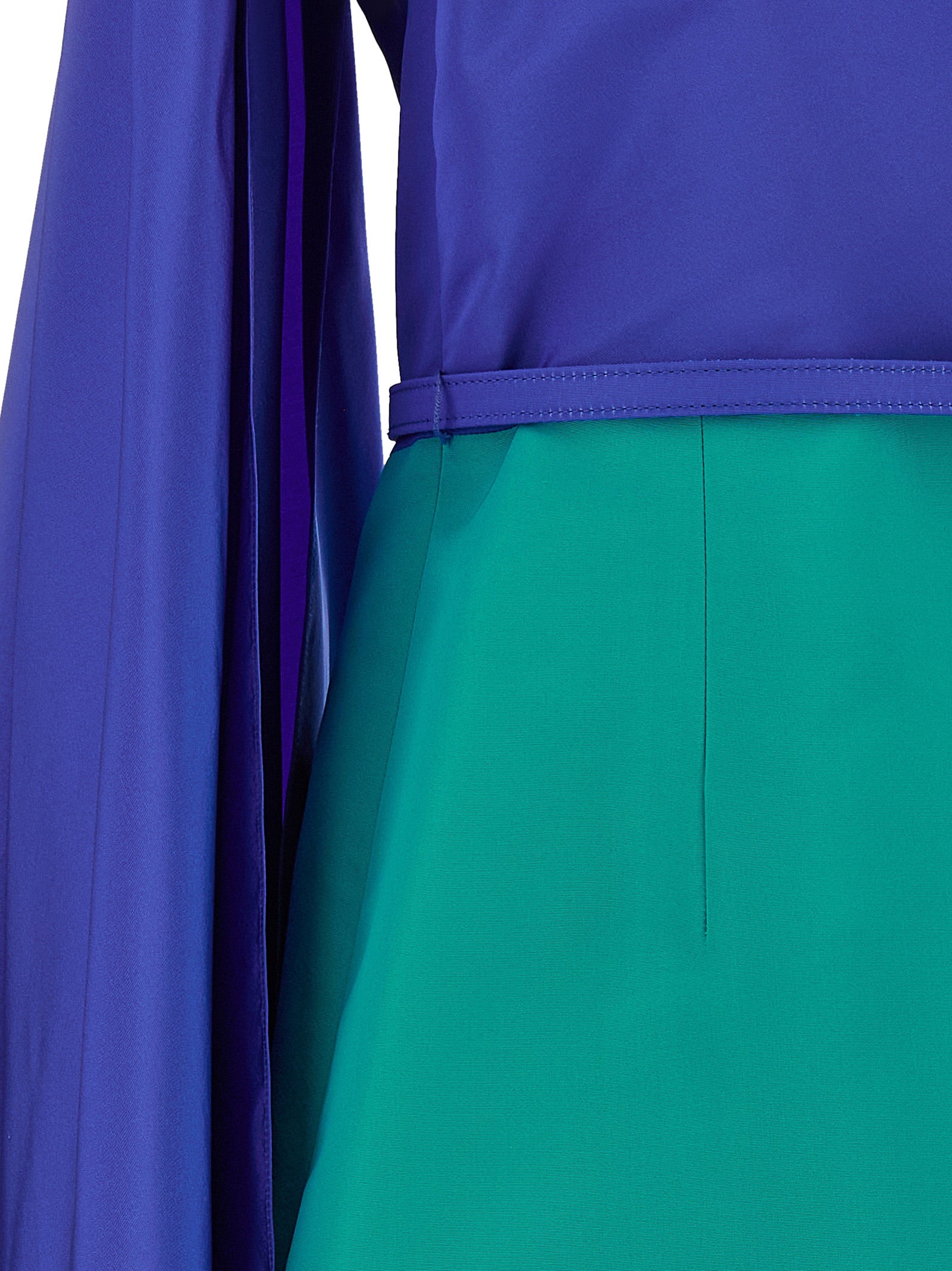 Dress by Carolina Herrera for women in silk multicolor presents a sinuous silhouette, showcasing a sophisticated asymmetric neckline and detailed with a sinuous midi for a refined finish.