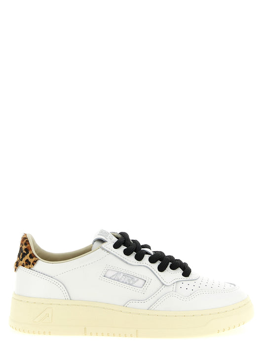 Autry Pony Women's Low Top Bos Taurus Cowhide Leather Sneakers - Animal Brown Signature Print