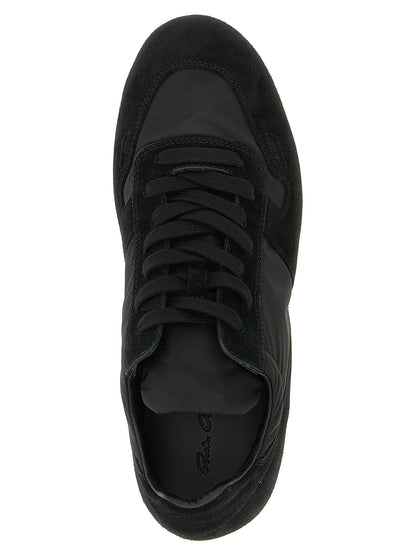 Athletic Sneakers by Rick Owens for men in nylon & calfskin leather black features an timeless silhouette from the Men's Athletic Nylon & Calfskin Leather Sneakers collection, showcasing a timeless athletic style for a timeless look.