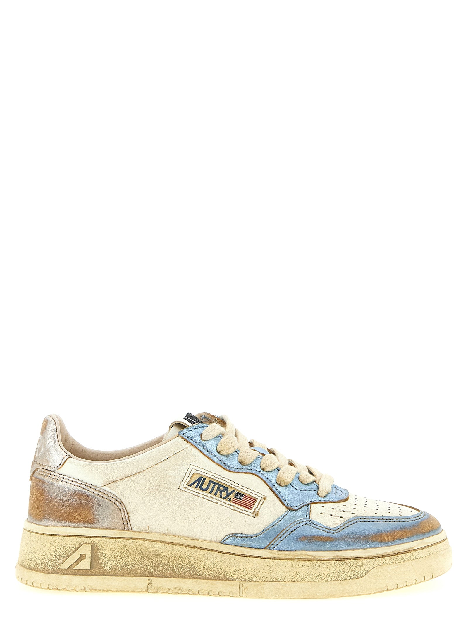 Sneakers by Autry for women in goat leather multicolor features an fashionable silhouette, showcasing the premium Women's Low Top Goat Leather Sneakers in a fashionable low-top style that offers a fashionable finish for refined style.