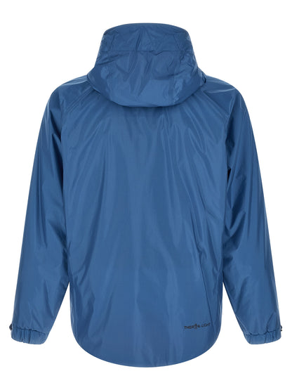 Hooded Windbreaker Jacket by Moncler Grenoble for men in polyamide & polyester blue features an perennial silhouette with a refined hooded neckline and perennial hooded, insulated & windproof for a sophisticated weather-resistant look.