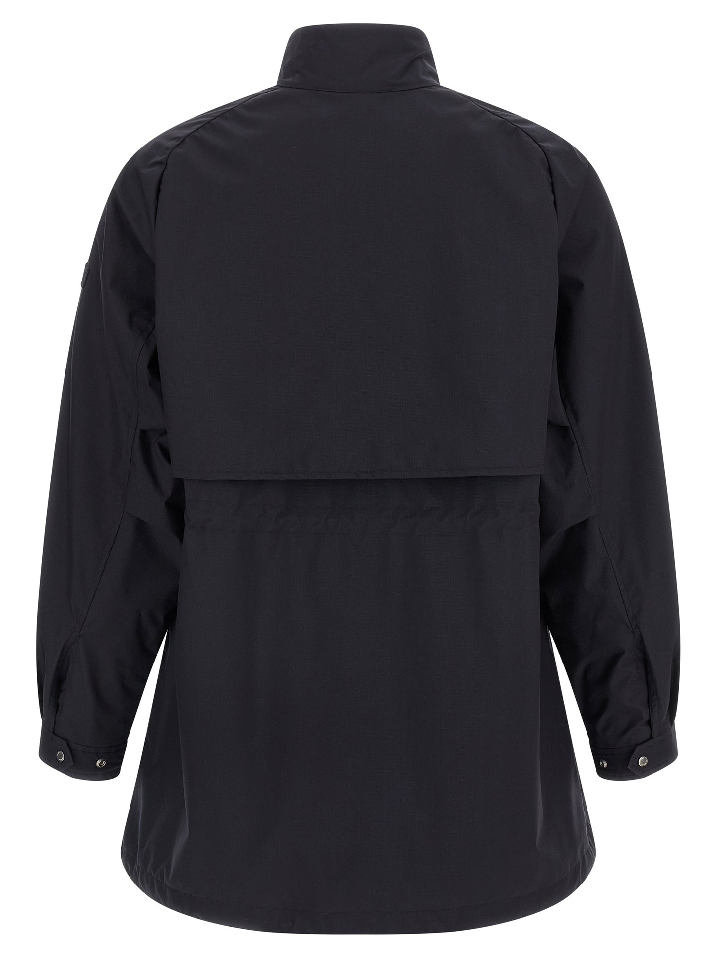 Windbreaker Jacket by Tatras for women in nylon fabric blue features an magnificent silhouette, showcasing the sophisticated high-neck neckline and functional lightweight & windproof for a premium, magnificent look.