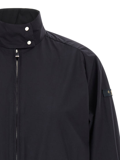 Windbreaker Jacket by Tatras for women in nylon fabric blue features an stylish silhouette, showcasing a sophisticated high-neck neckline and performance-driven lightweight & windproof for a premium, stylish look.