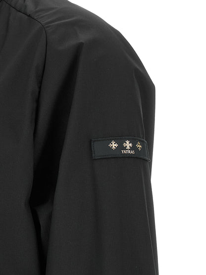 Windbreaker Jacket by Tatras for women in nylon black & signature features an perennial silhouette with a refined and perennial lightweight & windproof for a sophisticated weather-resistant look.