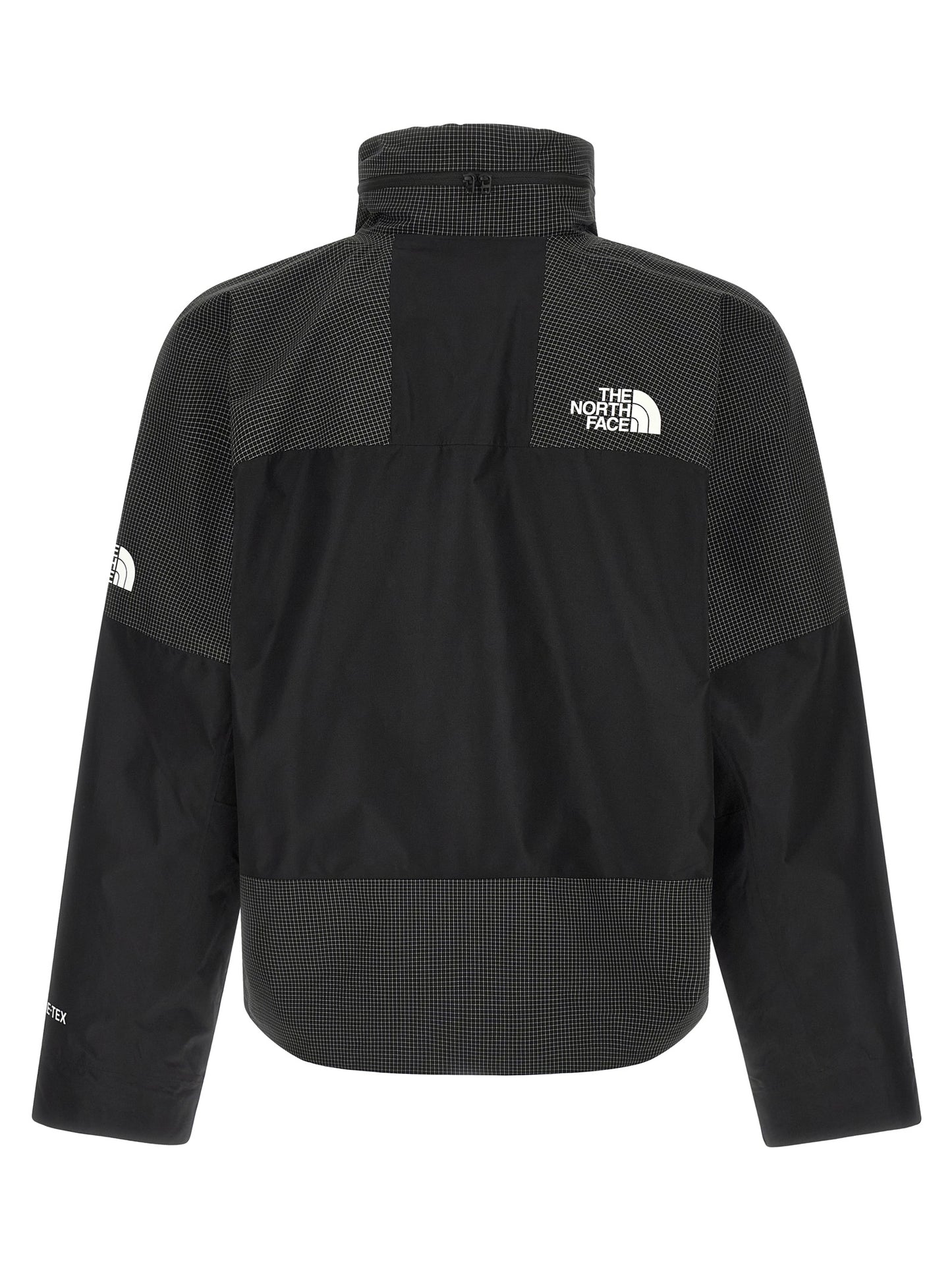 Hooded Windbreaker Jacket by The North Face for men in polyester black features an stylish silhouette, showcasing a sophisticated hooded neckline and performance-driven water-resistant, windproof & hooded for a premium, stylish look.