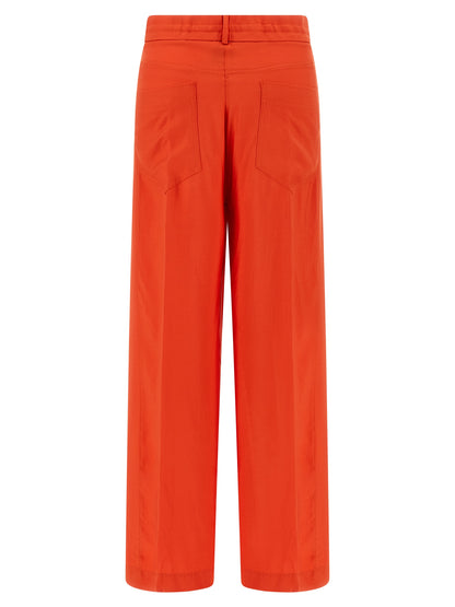 NUDE Women's Straight Leg Wide Viscose Trousers - Nude Orange