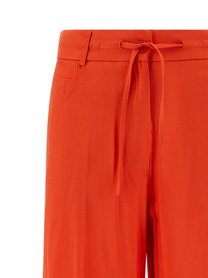 NUDE Women's Straight Leg Wide Viscose Trousers - Nude Orange