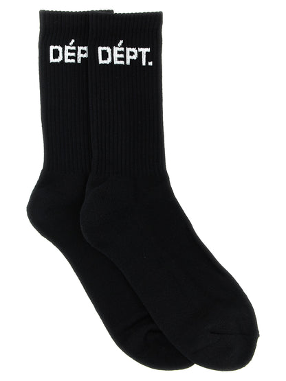 GALLERY DEPT. Men's Stretch Polyester Cotton Socks - Bicolour Black White