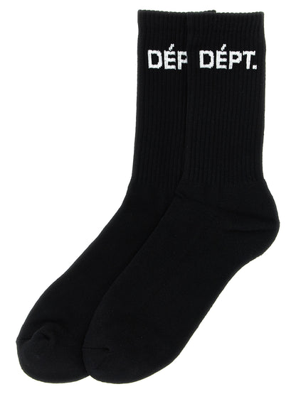 GALLERY DEPT. Men's Stretch Polyester Cotton Socks - Bicolour Black White