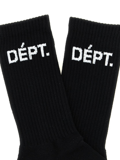 GALLERY DEPT. Men's Stretch Polyester Cotton Socks - Bicolour Black White