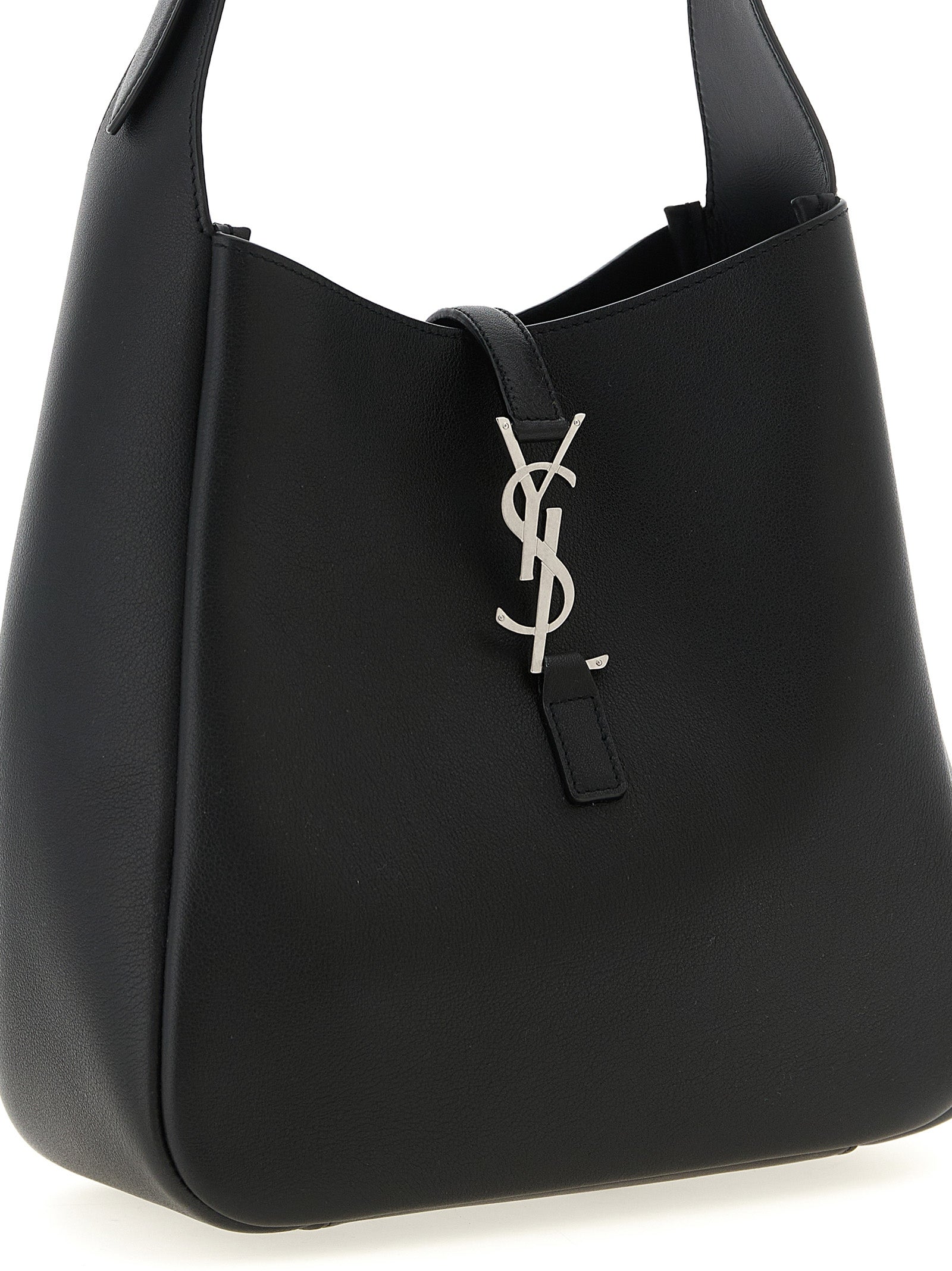 Micro Shoulder Clutch Bag by Saint Laurent for women in suede calfskin leather black features a effortless sophistication silhouette, secured by a with ample and versatile shoulder-strap, adjustable-strap & handle for a effortless sophistication finish.