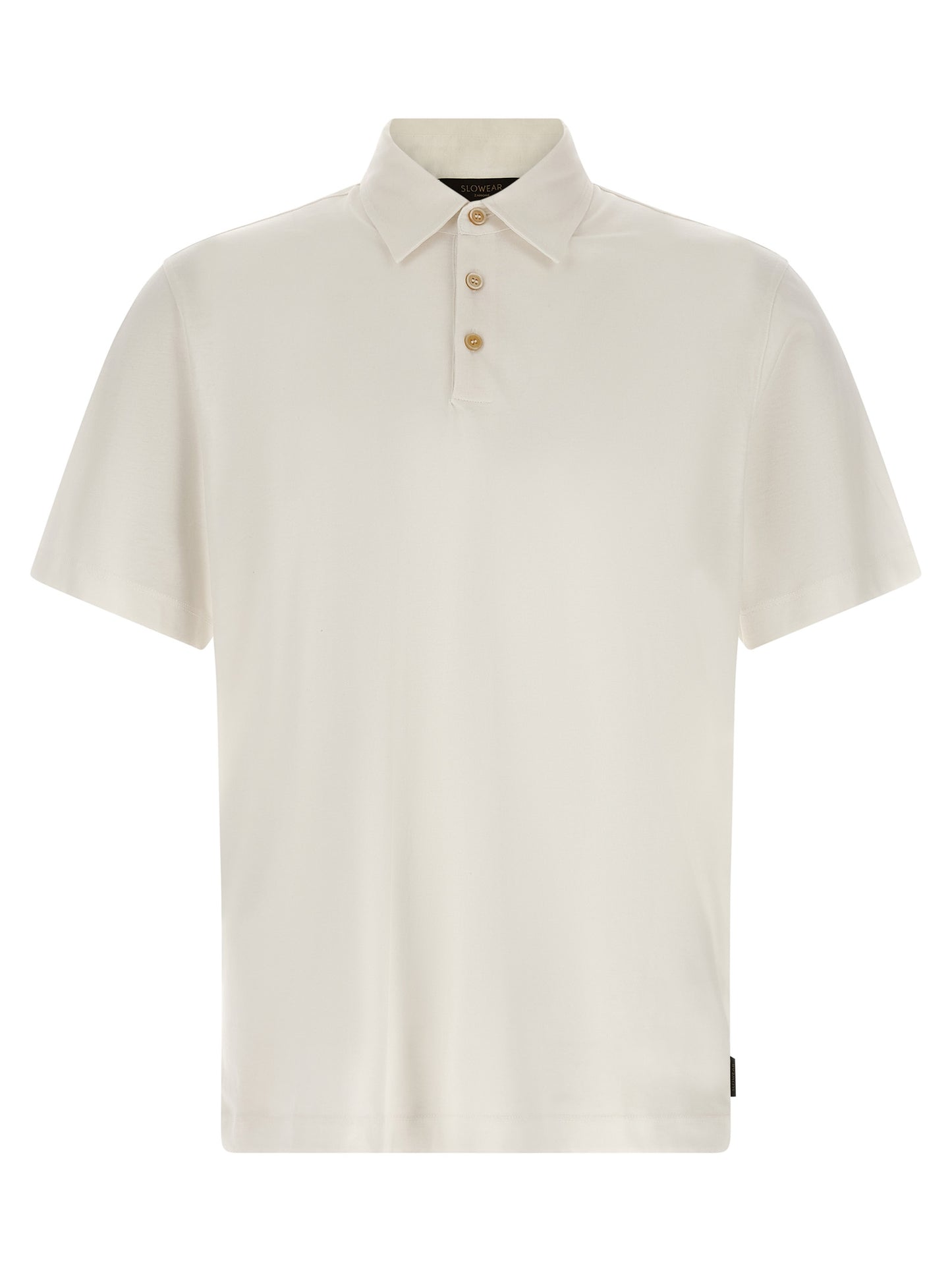 Polo Shirt by ZANONE for men in cotton & silk white features a eye catching silhouette, showcasing a refined and short-sleeve for a eye catching finish.
