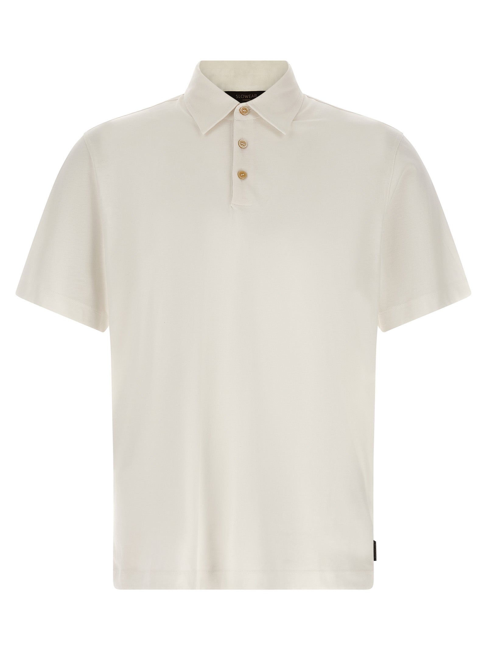 Polo Shirt by ZANONE for men in cotton & silk white features a eye catching silhouette, showcasing a refined and short-sleeve for a eye catching finish.