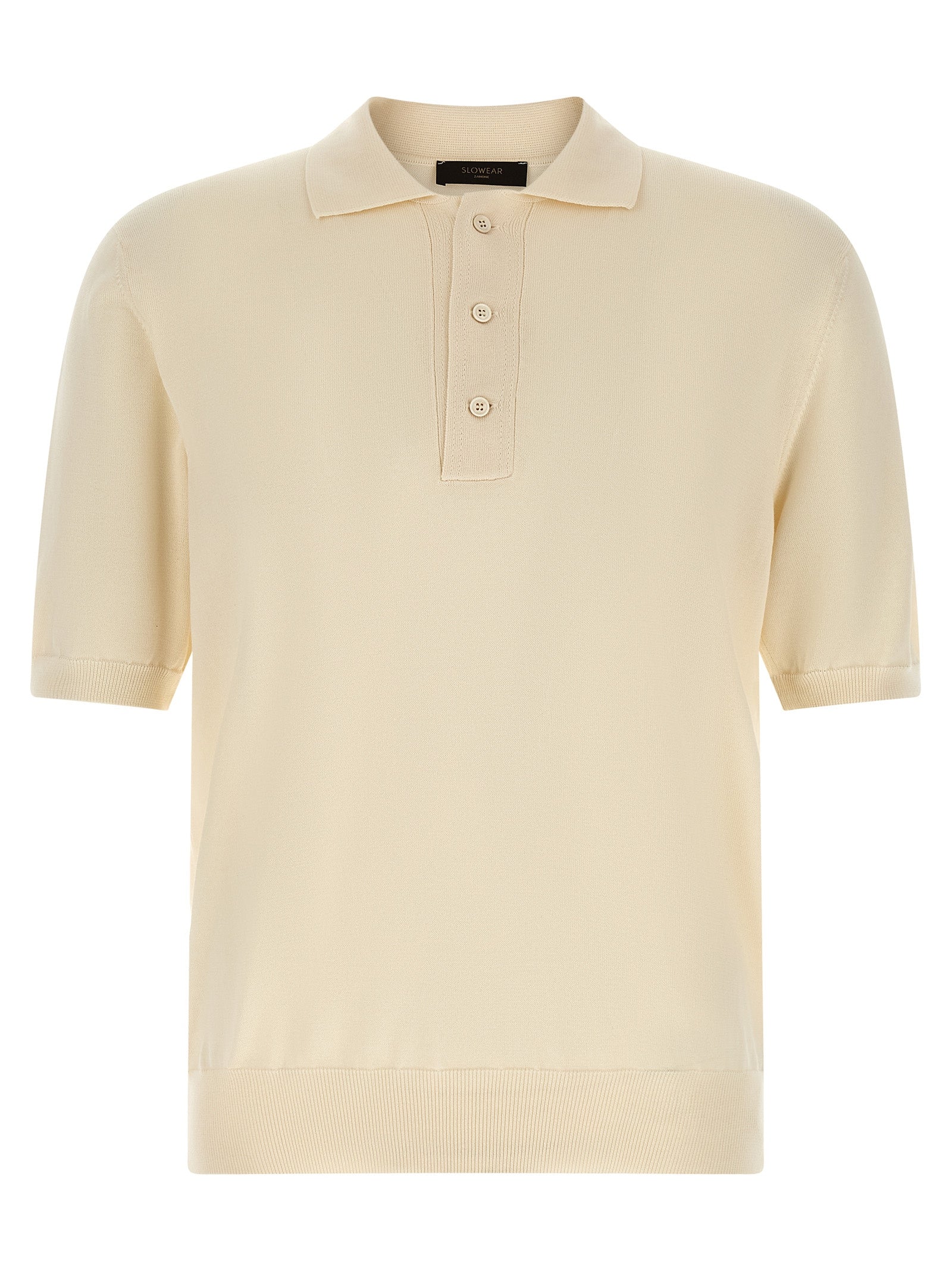 Polo Shirt by ZANONE for men in cotton beige presents a distinguished silhouette, showcasing a sophisticated and distinguished short-sleeve for a truly distinguished finish.